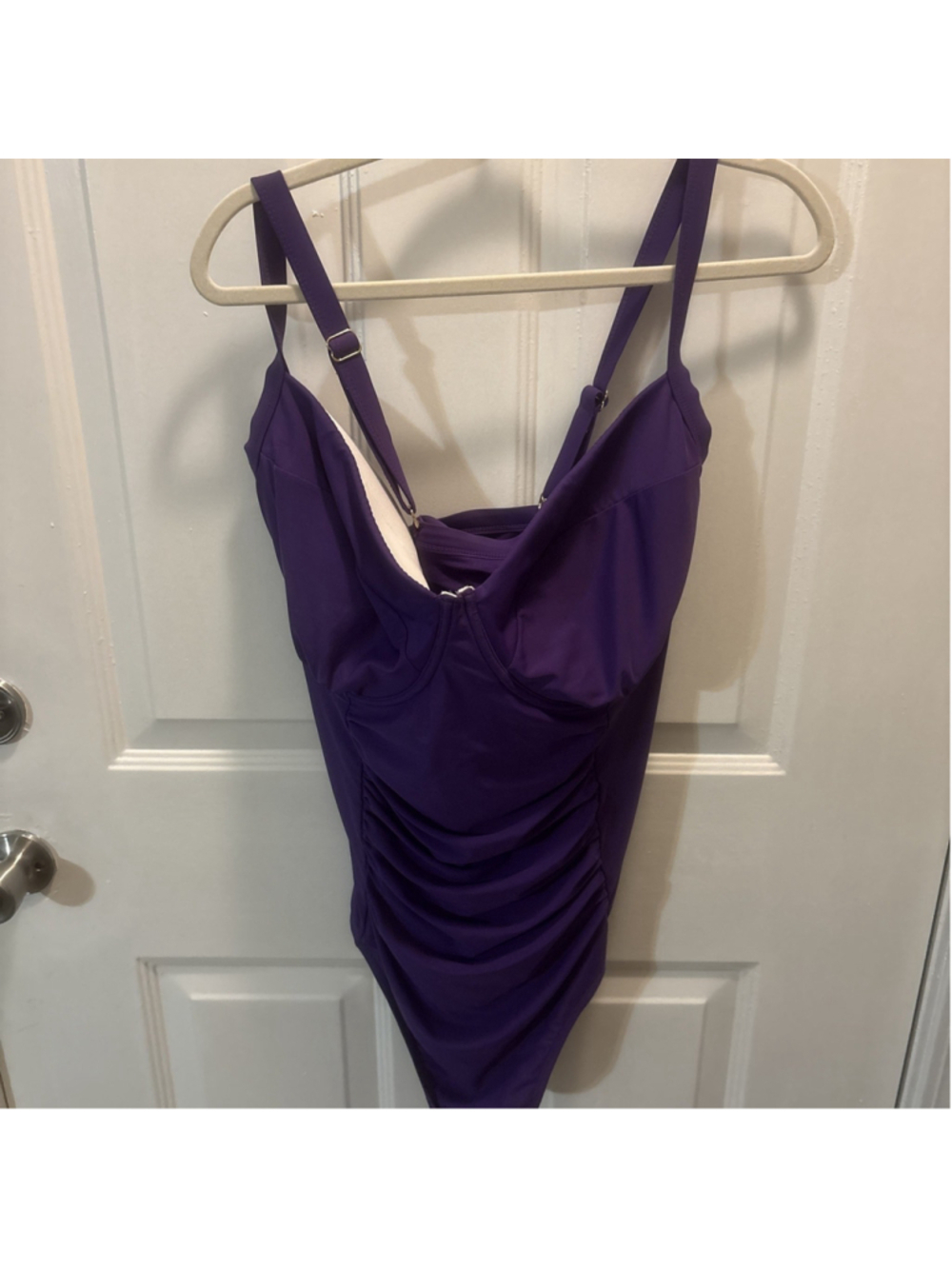 Terra Sky Purple One Piece Bathing Suit Padded Bra Stretches 3X